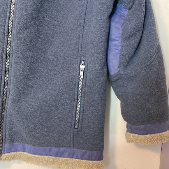 Cabelas Jacket Womens Medium Blue Sherpa Berber Fleece Southwestern Aztec Heavy - Picture 3 of 10